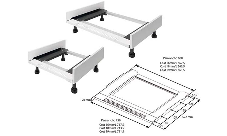 Sistemas de sujeción - Base Columna Frigo